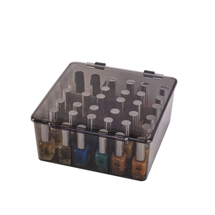 宅萌指甲油九格收纳盒透明亚克力口红眼影工具美甲带盖防尘展示盒