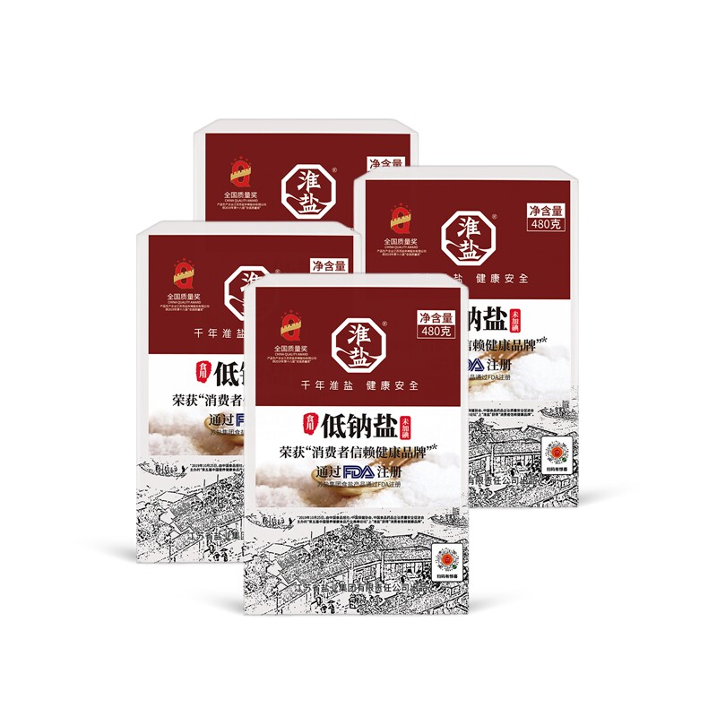 淮盐未加碘低钠盐家用食盐无碘盐以钾代钠不加碘细岩盐巴