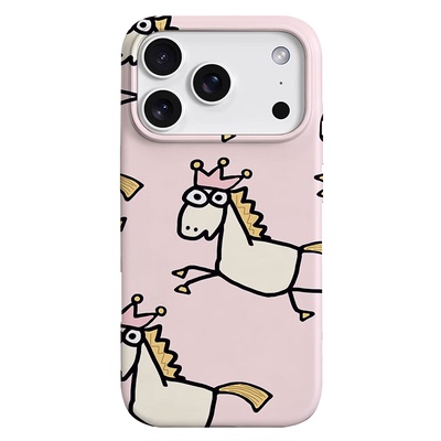 马年限定款粉色马公主菲林手机壳