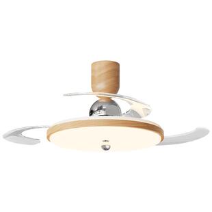 箭牌中古风餐厅风扇灯吸顶灯2026年新款原木色客厅卧室静音风扇灯