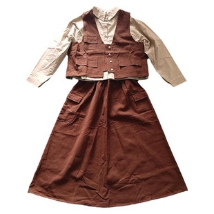 大码女装2026春季新款宽松显瘦遮肚子胖mm马甲半身裙衬衣三件套装