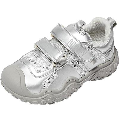 斯纳菲女童银色加绒运动鞋