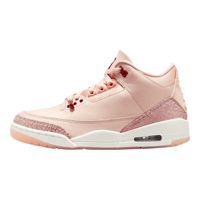 AJ3樱花粉中帮气垫缓震女篮球鞋