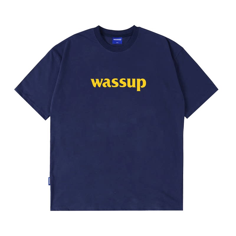 WASSUP美式重磅字母短袖T恤女夏