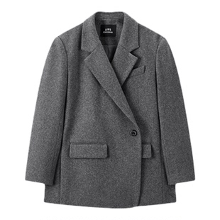 【达播专属-勿拍】太平鸟西装式羊毛大衣女时尚气质大衣