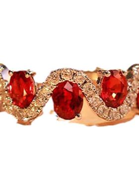 新款色彩宝石戒指女小巧精致百搭