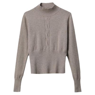 半高领收腰针织打底衫女内搭春秋