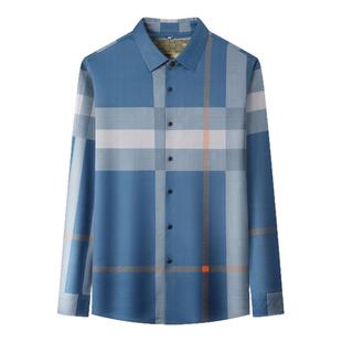 新款格子可拆卸羽绒内胆衬衫男式秋冬季轻薄翻领衬衣外套保暖寸衣