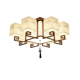 新中式客厅吸顶灯卧室书房餐厅中国风可换led灯泡护眼浪漫温馨灯