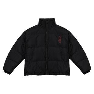 GRKC灰鸭绒羽绒服加厚保暖面包服简约立领2024冬季新款情侣外套