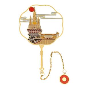 上海旅游纪念品东方明珠外滩豫园文创古典中国风金属书签礼品定制