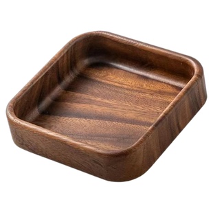 实木方形餐用托盘干果双层收纳盘零食茶点盘家用茶具配套摆放托盘