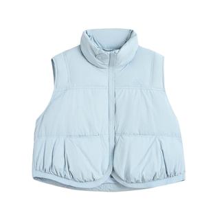 紫涵立领无袖羽绒马甲背心女2025年冬季新款韩系宽松叠穿鸭绒外套