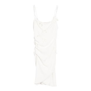 【明星同款】CISSONNE赛颂晚宴短款花苞裙温柔白色礼服吊带连衣裙