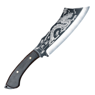 龙泉菜刀不锈钢屠龙切菜刀家用厨房切片刀专用锋利户外露营砍柴刀