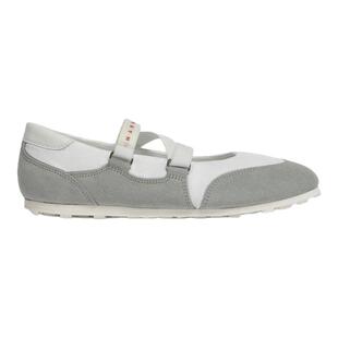【24期免息】MARNI 女士RETRO SNEAKER拼色魔术贴芭蕾鞋德训鞋