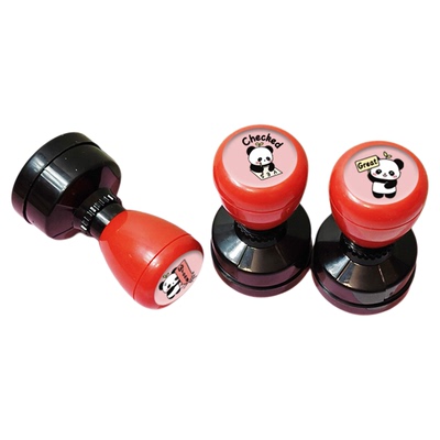 英语老师教师用熊猫表情教学印章