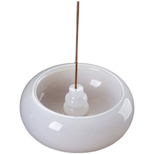 石诚记天然玉石葫芦香插香座创意室内家用线香炉檀香熏香藏香底座