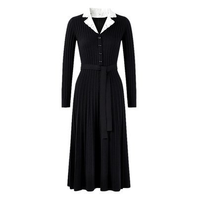 聚酯纤维简约风秋水伊人A字裙