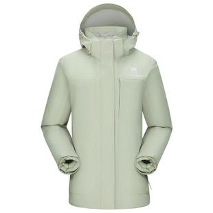 骆驼大朵鹅绒冲锋衣女三合一外套加厚御寒羽绒服户外防水滑雪服男