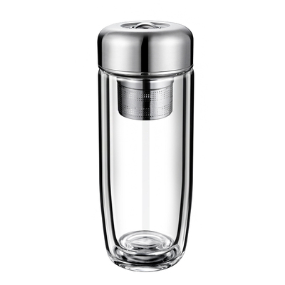 茶水分离办公室新款双层玻璃杯子