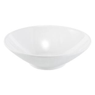 凯柏雅密胺碗商用仿瓷白色斗笠喇叭塑料大碗冒菜碗拉面汤面粉面碗