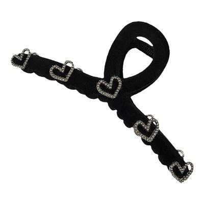 抓夹植绒日韩高级感爱心水钻发夹