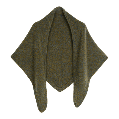 MRS Studios康宝莱混色花纱ROW复古油画感时髦造型针织大三角围巾