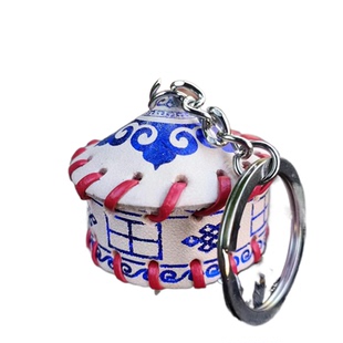 小蒙古包钥匙链 纯牛皮 蒙古族特色手工艺品 小挂件 旅游纪念礼品