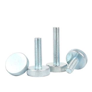 镀锌平头滚花螺丝GB835手扭手拧调节螺栓台阶大头螺钉M3M4M5M6M10