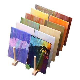 透光幻彩色云母玻璃大片DIY马赛克画镶嵌壁画成人diy手工制作材料