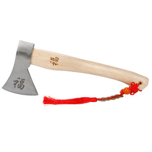 乔迁搬家红斧子镇宅斧头结婚坐福压床斧开业釜子家庭实用劈柴神器