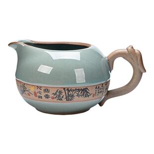 醒龙哥窑公道杯分茶器家用办公室公杯单个开片倒茶杯功夫茶具茶海