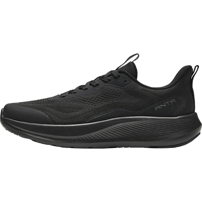 安踏全黑公务通勤鞋男款神行LITE14丨轻便减震运动鞋男112617713