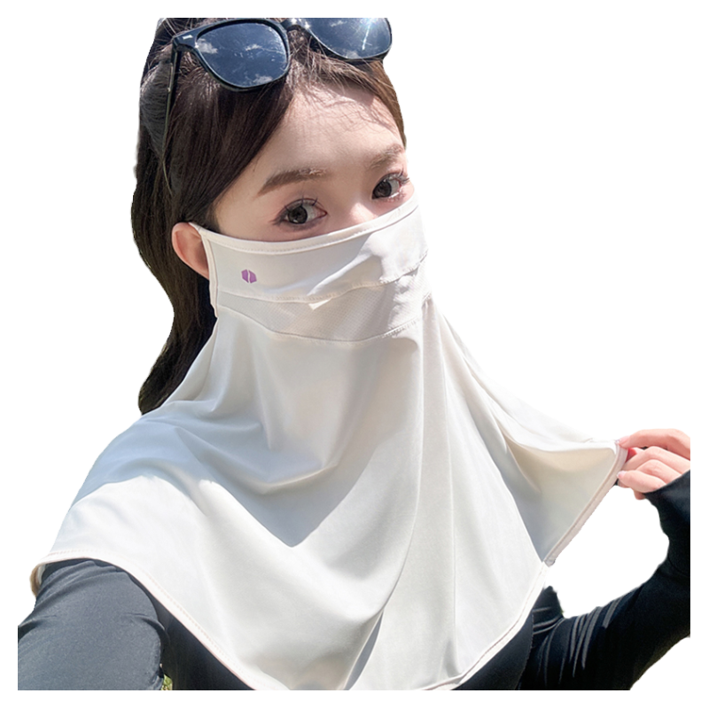 2025新款冰丝防晒面罩女全脸防紫外线面纱护颈大脸专用遮脖子口罩