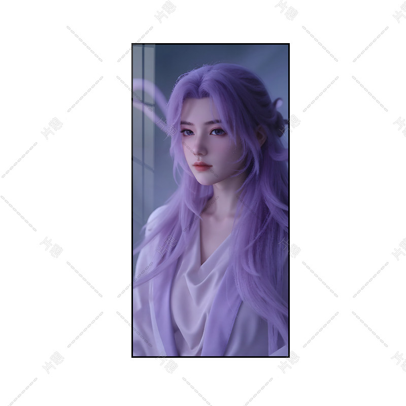 中国风性感美女led灯挂画酒店装饰画二次元卧室发光壁画房间装饰