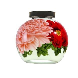 景德镇中式薄胎陶瓷灯具卧室书房客厅餐厅婚庆装饰单头阳台吸顶灯