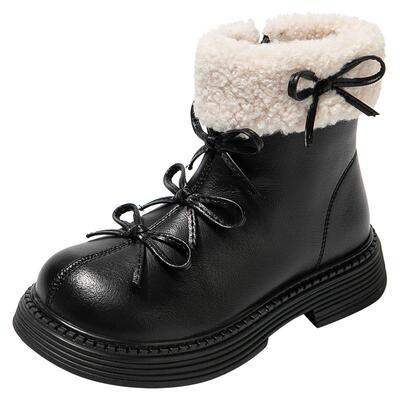 红蜻蜓女童雪地靴大棉鞋加绒冬季