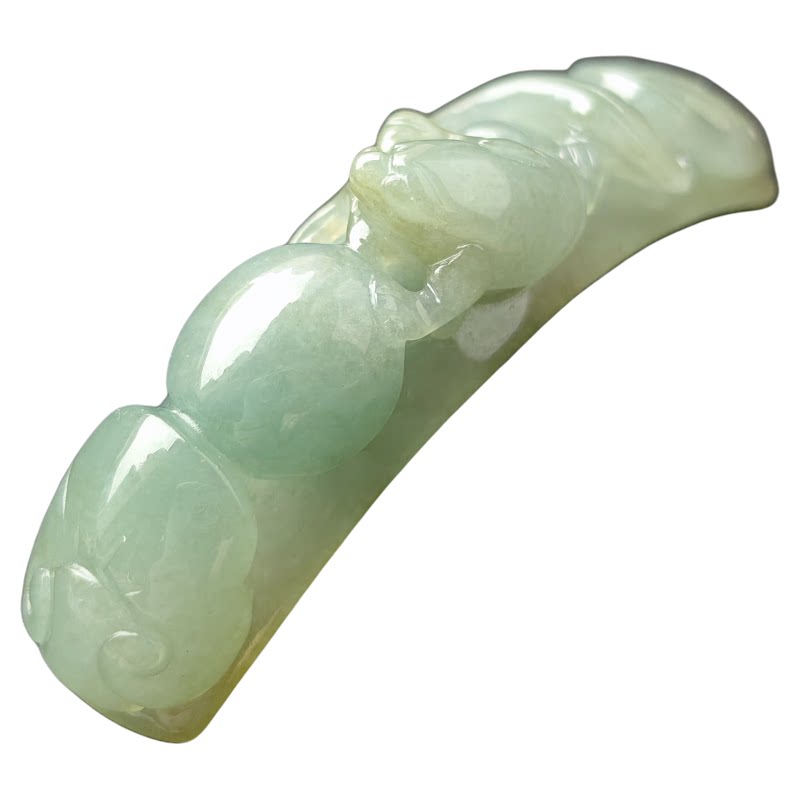 缅甸A货蓝水翡翠如意男款手链