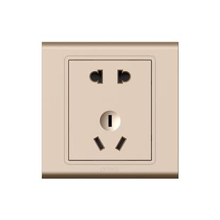 欧普开关插座家用面板插座单1234开双开单联多控86型暗装悦动金G