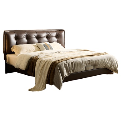 款软包主卧悬浮带灯双人床