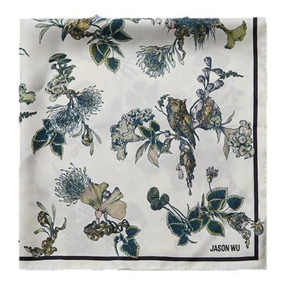JASON WU 新款百搭森林童话印花真丝方巾