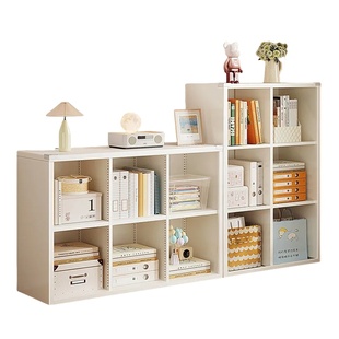 安居客钢制格子柜自由组合卡莱克书架床边儿童落地置物架子组合柜