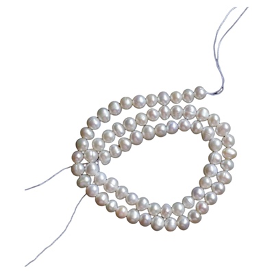 5-6mm天然淡水珍珠冲头散珠串条