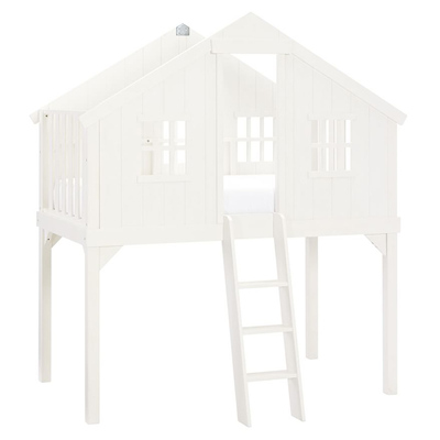 筑梦王国美式实木儿童双层床