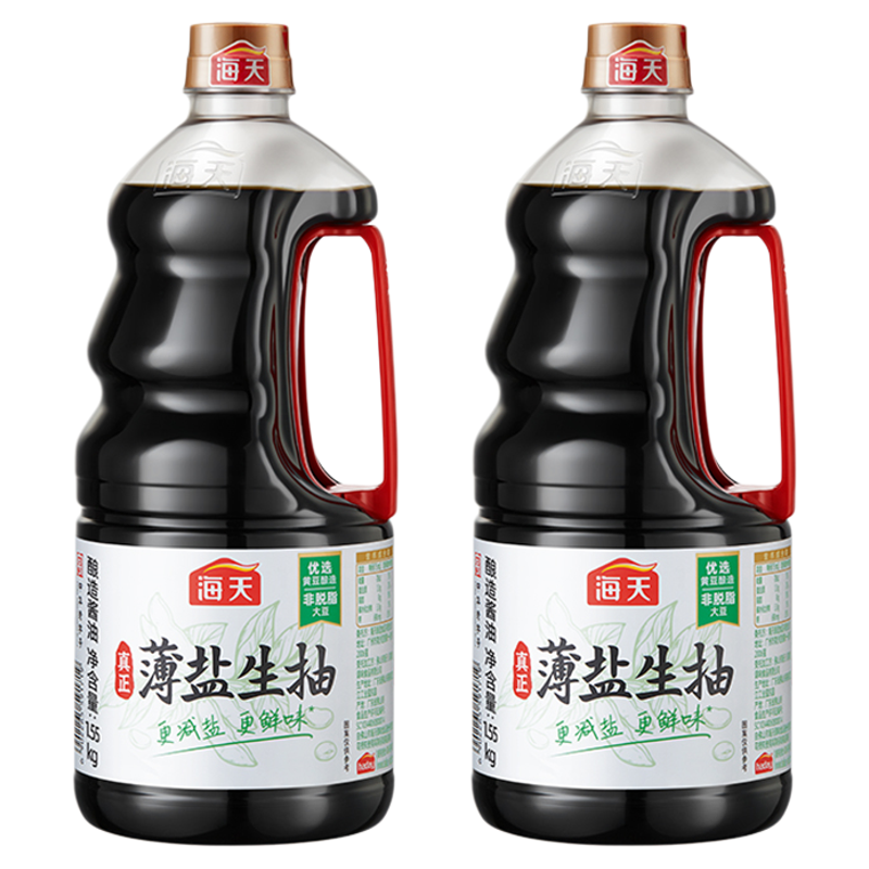 海天薄鹽生抽真減鹽醬油