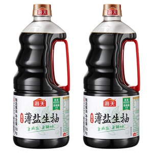 海天薄盐生抽1.55kg*2瓶