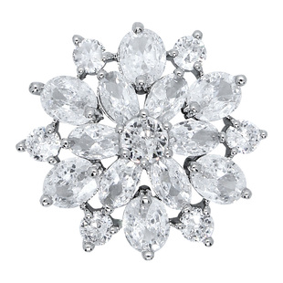 KOUCIY高档轻奢浅紫色锆石精致纽扣小香风外套扣子毛衣西装装饰扣