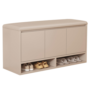 换鞋凳家用门口可坐鞋柜实木一体鞋架收纳柜轻奢高级感入门穿鞋凳