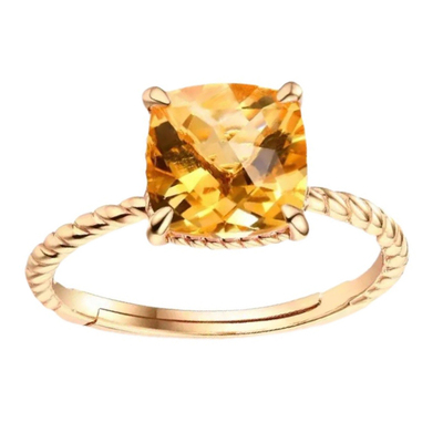 好运来招财s925镀金麻花水星戒指